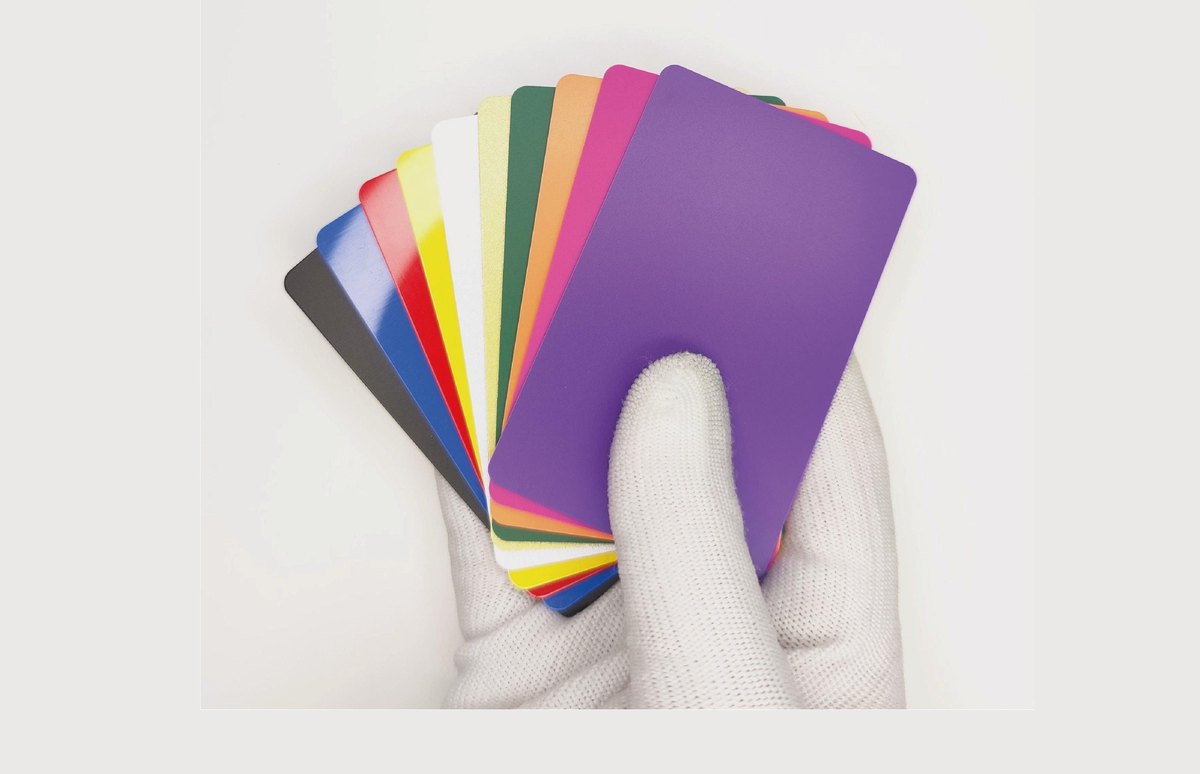 Coloured PVC smart card